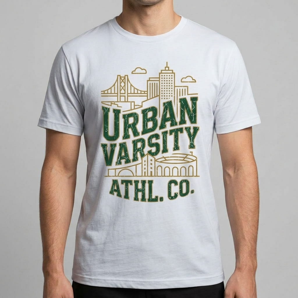 City Varsity Tee, Vintage Athletic Graphic T-Shirt, Unisex Streetwear Shirt CityTee7