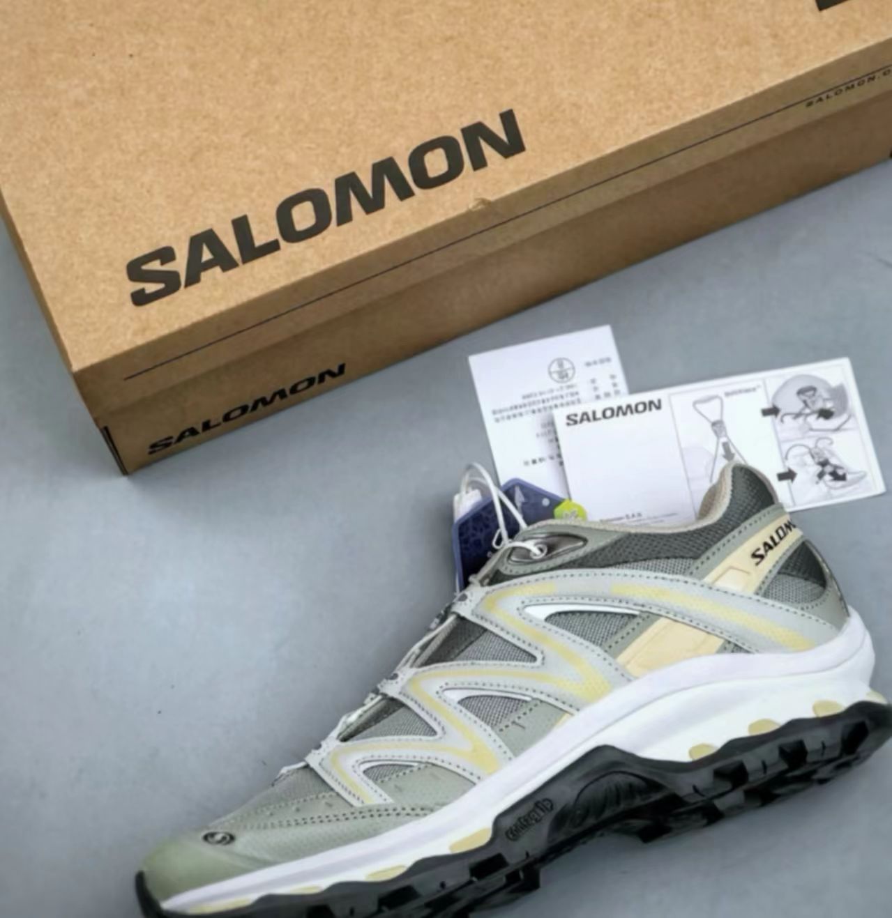 Salomon XA Pro 3D Grey Cream Mesh Hiking Shoes
