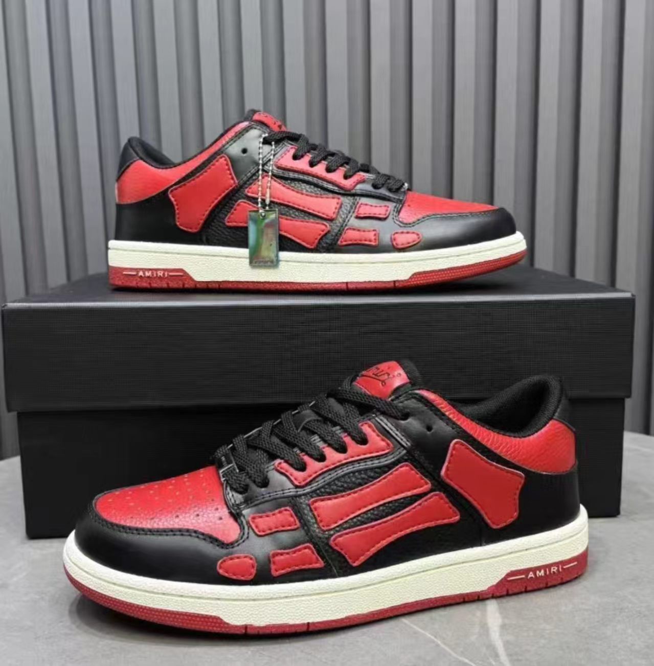 Amiri Skel Top Low Black Red