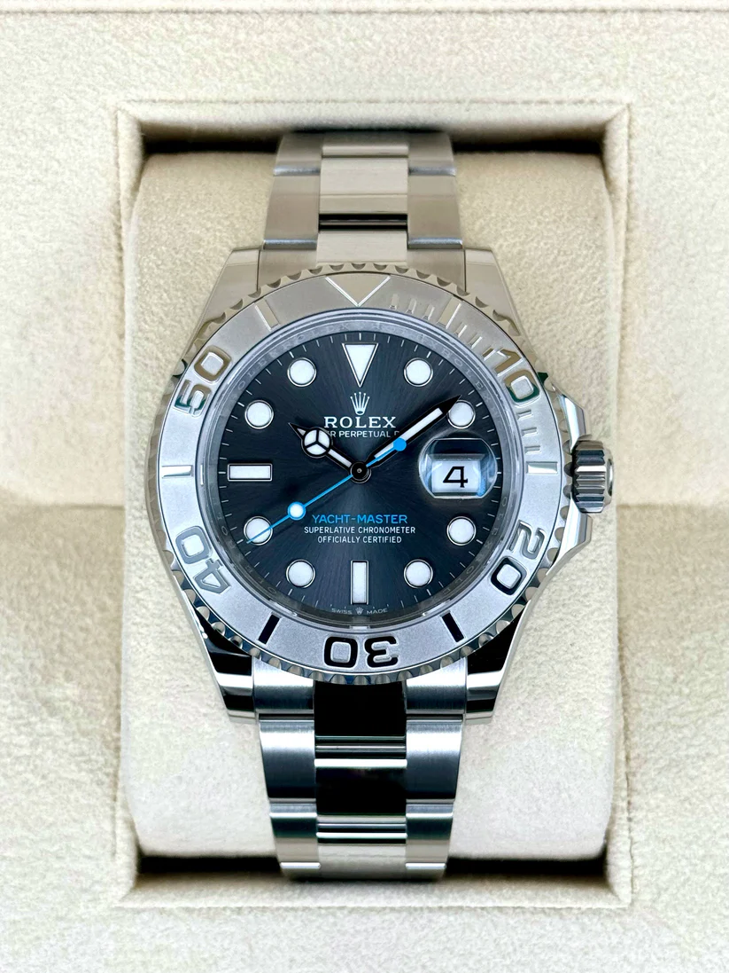 [2026 Mirror Grade]RLX Yacht-Master 40mm Platinum & Stainless Steel - Dark Rhodium Dial (Ref# 126622)