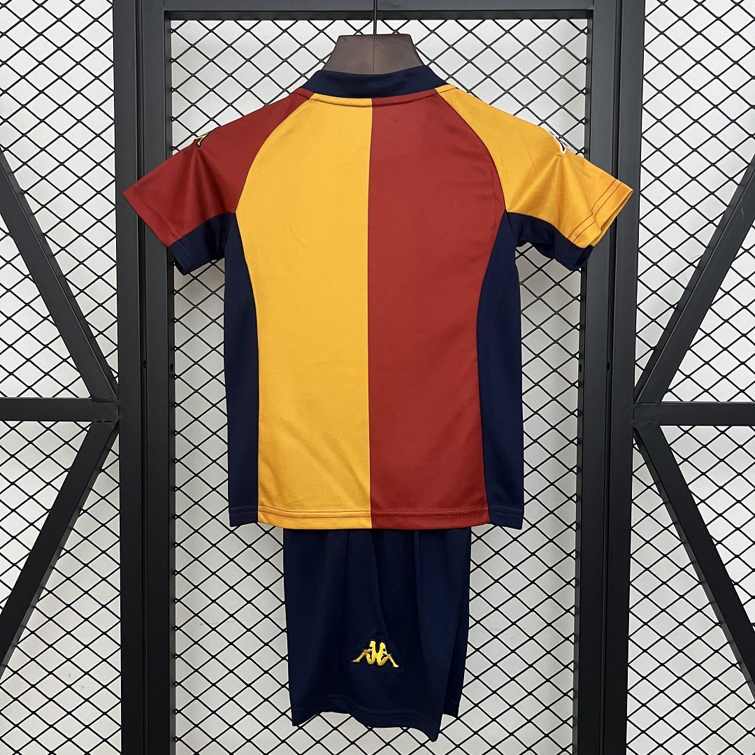 Roma Retro Soccer Jersey Home Kids Kit Jersey+Shorts 2001/02