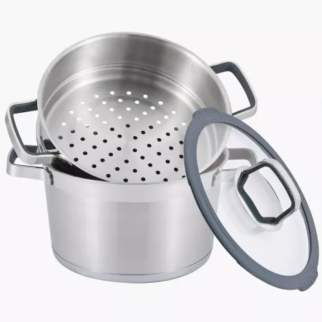 MARKA DUKA Garnek do gotowania na parze DUKA ESKIL 5200 ml srebrny stal nierdzewna