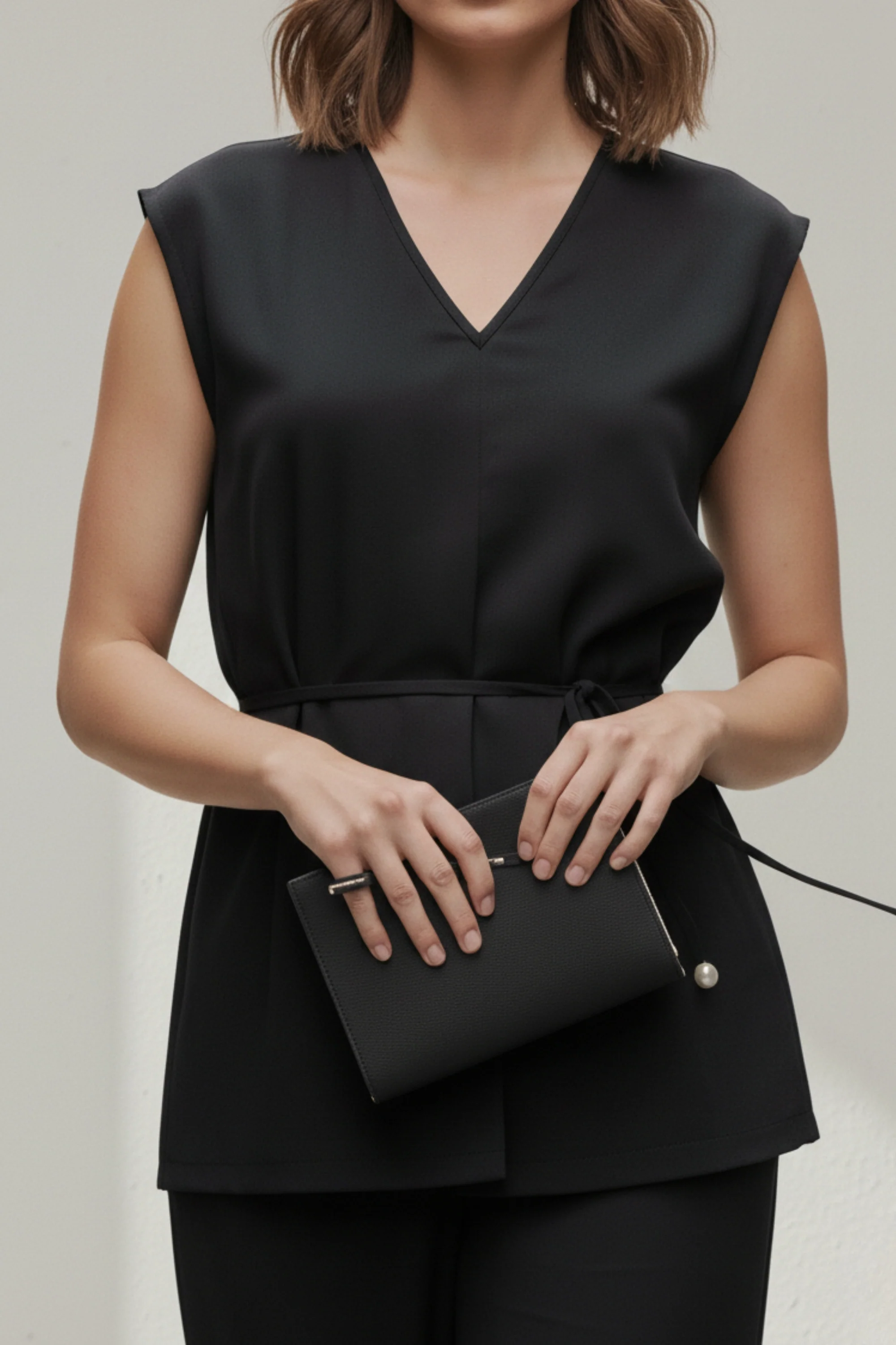 Black Tailored Top & Pant Co-Ord Set