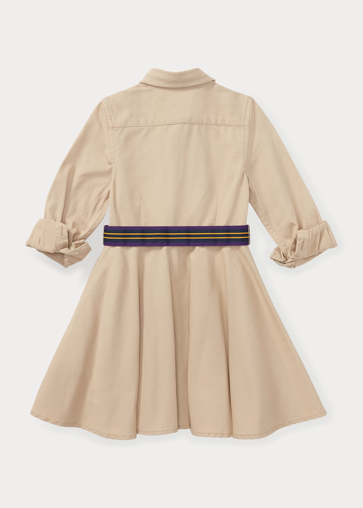 Belted Cotton Chino Shirtdress