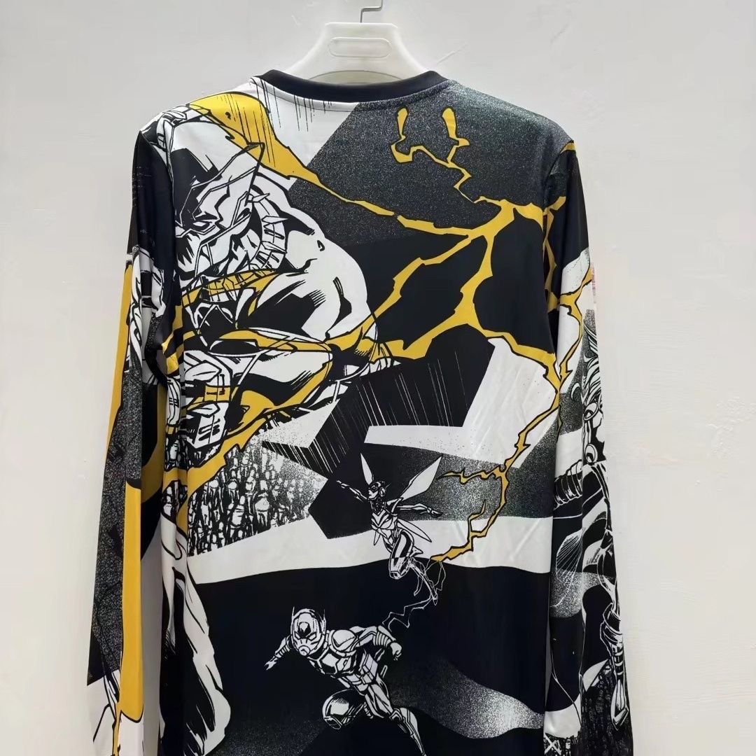 Real Madrid Soccer Jersey Pre-Match Marvel Custom Long Sleeve Shirt 2025/26