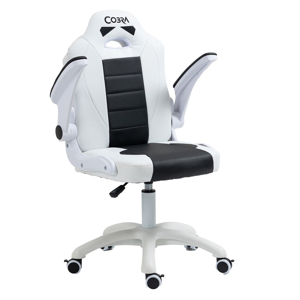 COBRA Fotel gamingowy COBRA JUNIOR, CRF – 2301, biało - czarny
