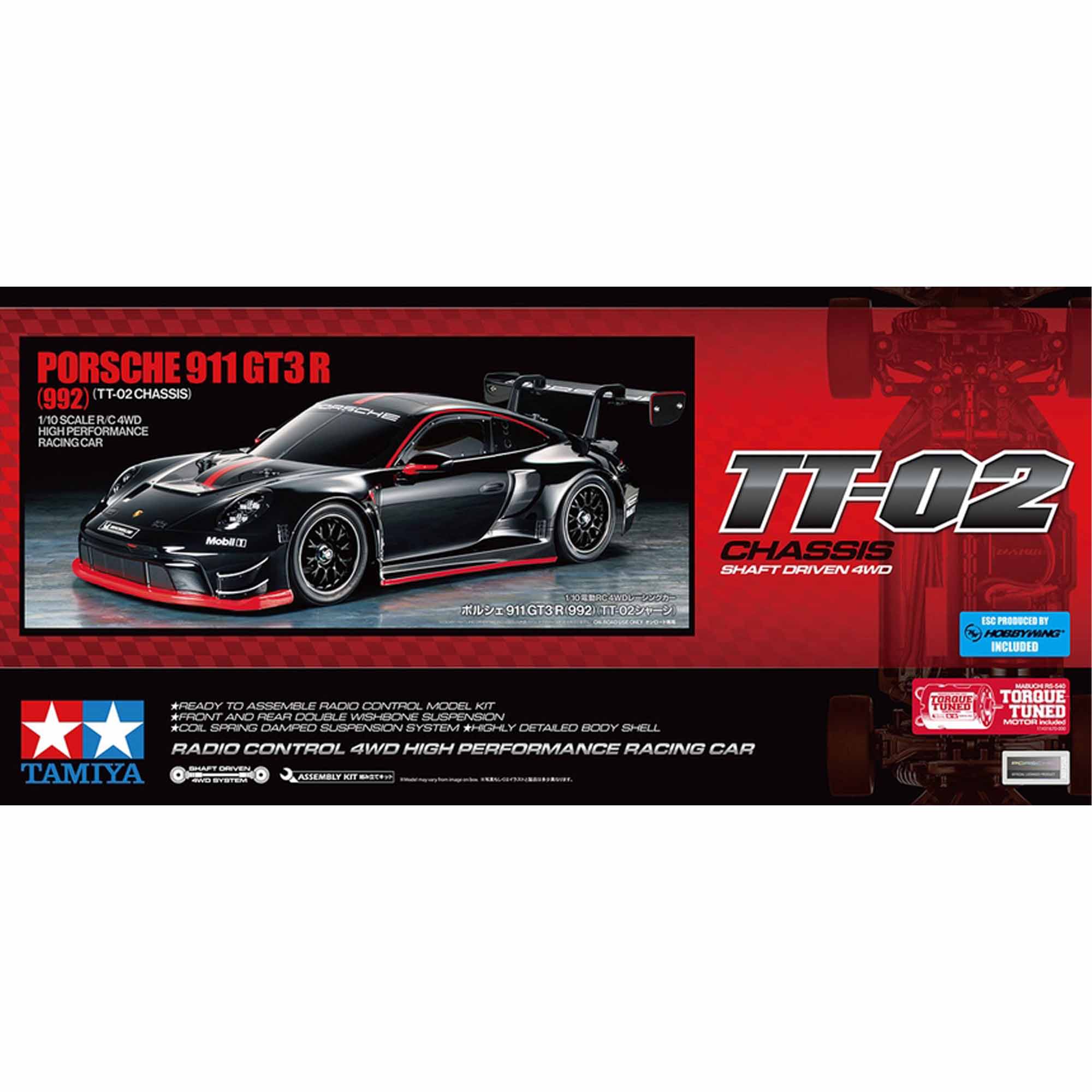 1/10 Porsche 911 GT3 R TT-02 4x4 Touring Car Kit