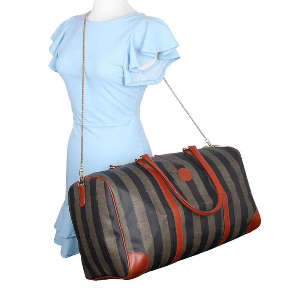 Zucca Striped Duffle Weekend Travel Bag