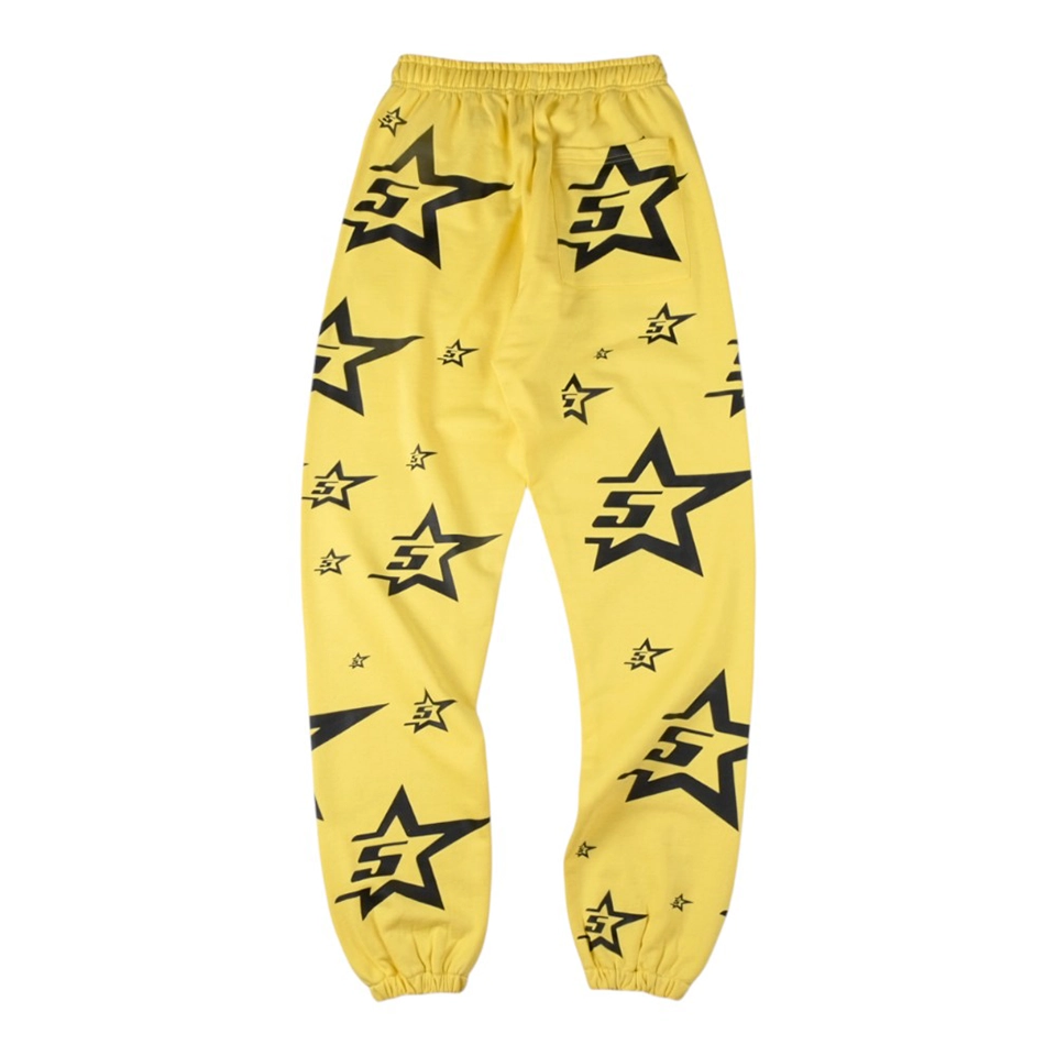 Sp5der Yellow Star Logo Sweatpants