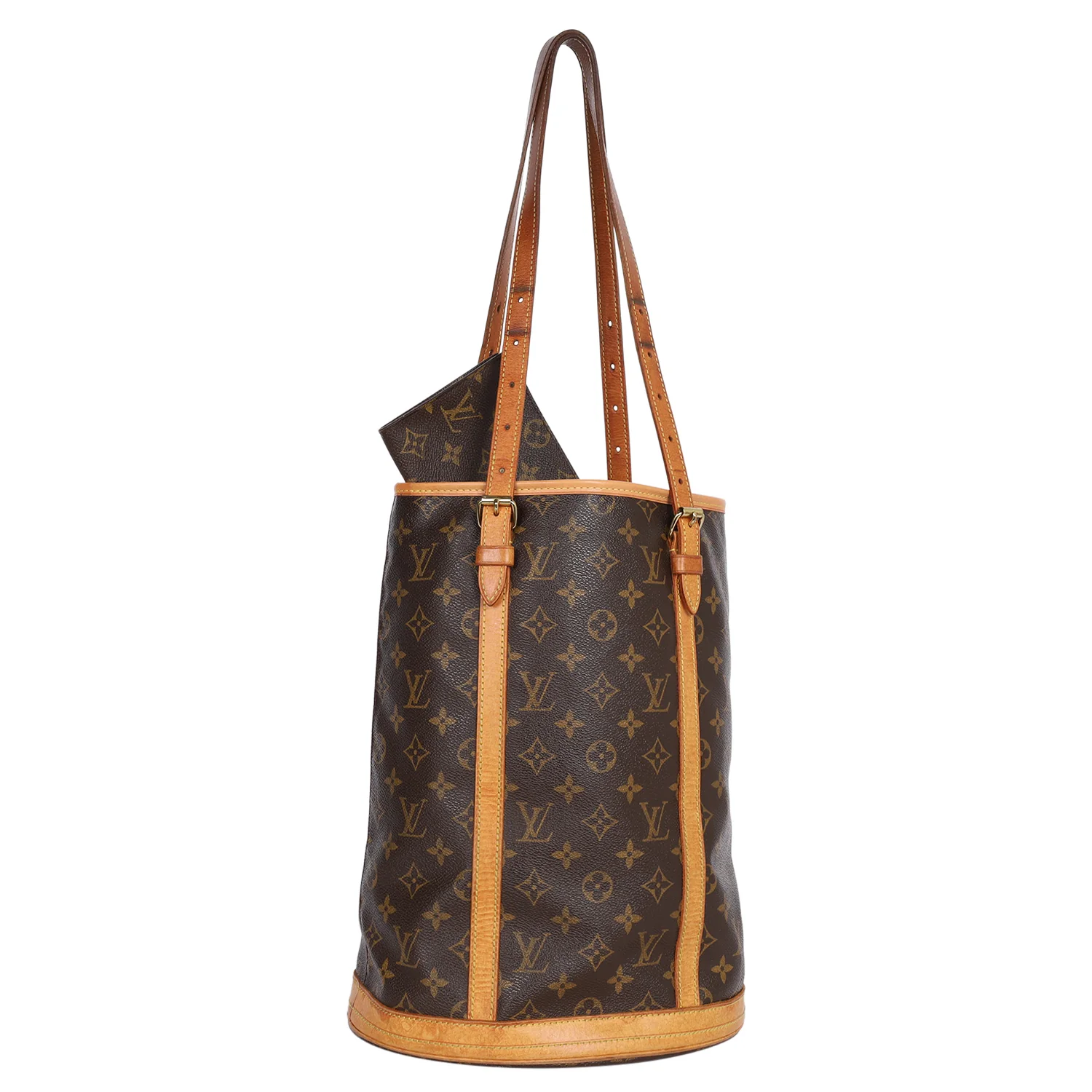 Monogram Leather Bucket GM Tote