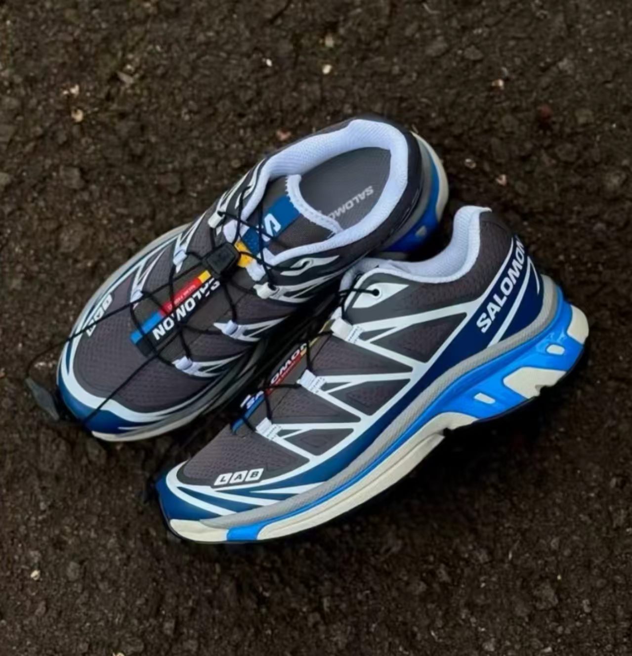 Salomon XT-6 Grey Blue White Hiking Shoes