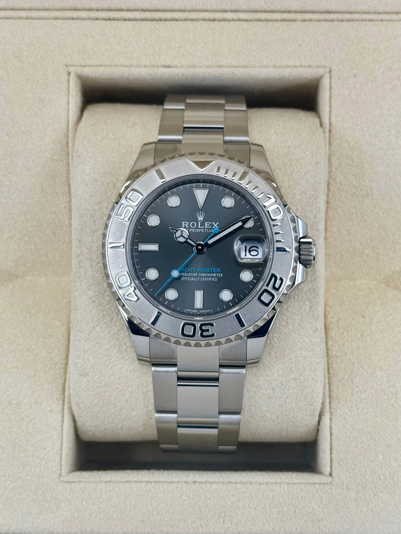 [2026 Mirror Grade]RLX Yacht-Master 37mm Rhodium Dial 268622 Steel with Platinum Bezel