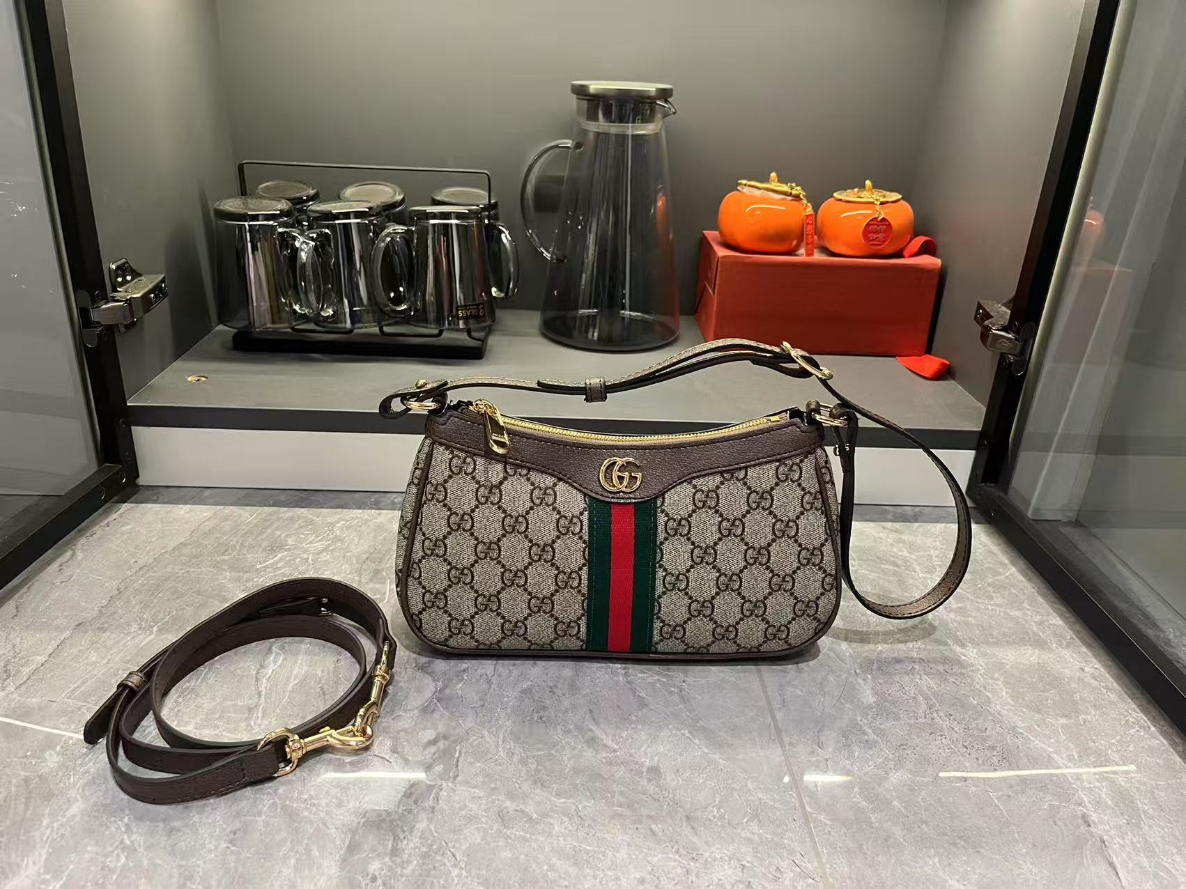 Gucci Ophidia GG Monogram  Shoulder Bag