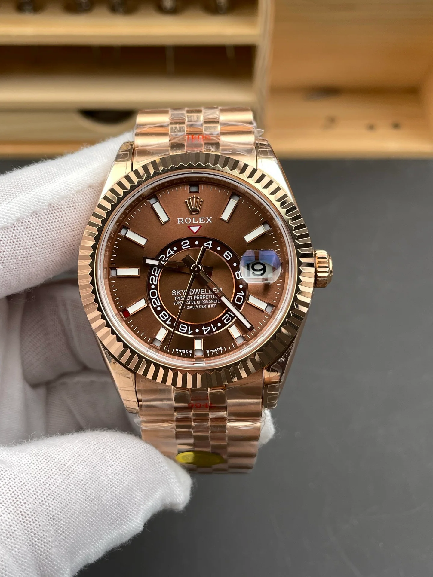 Rose Gold Sky-Dweller Brown Dial