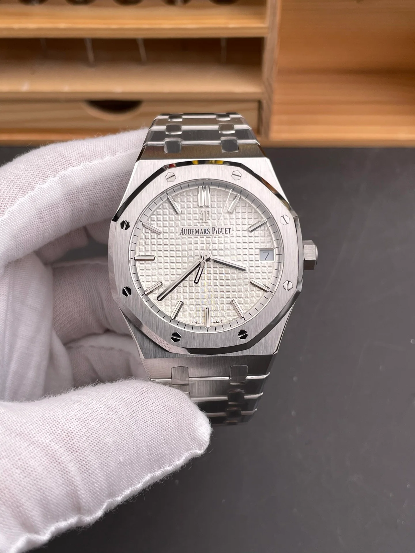 Royal Oak 15500 White Dial V2