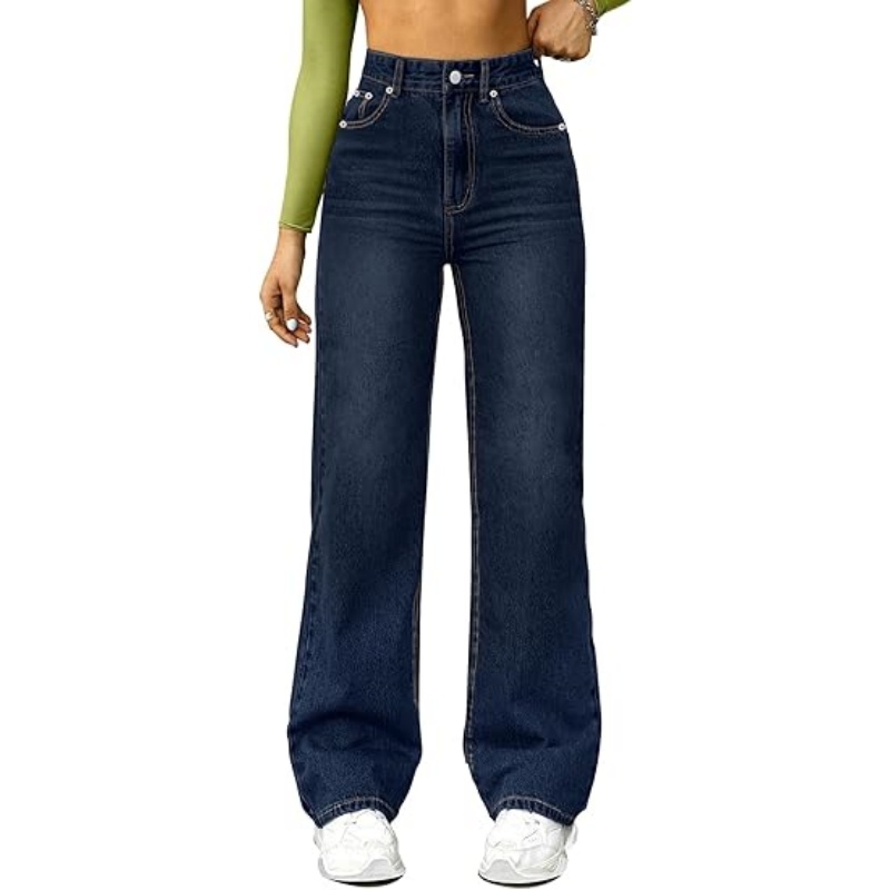 CHICDENLY Straight Leg Jeans for Women