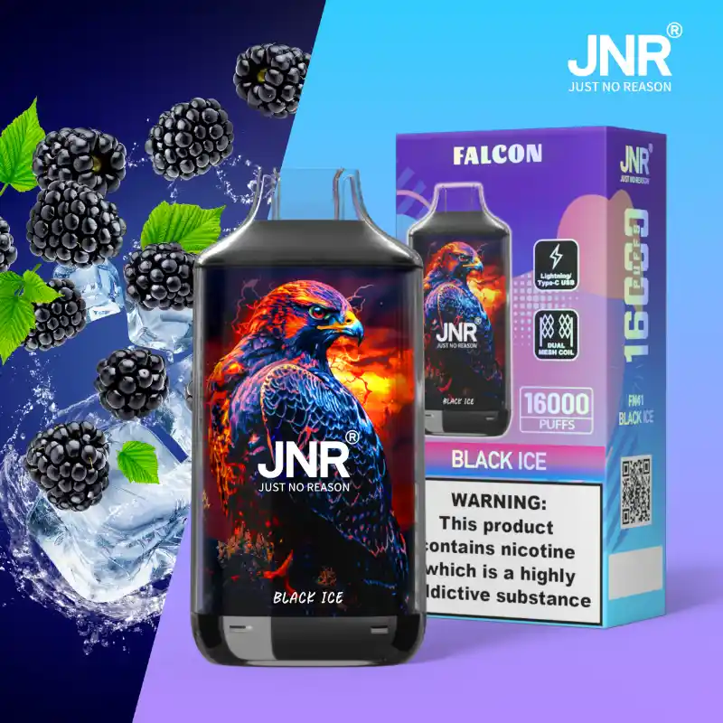 JNR - Falcon - 16K Puffs - Disposable Vape - Black Ice