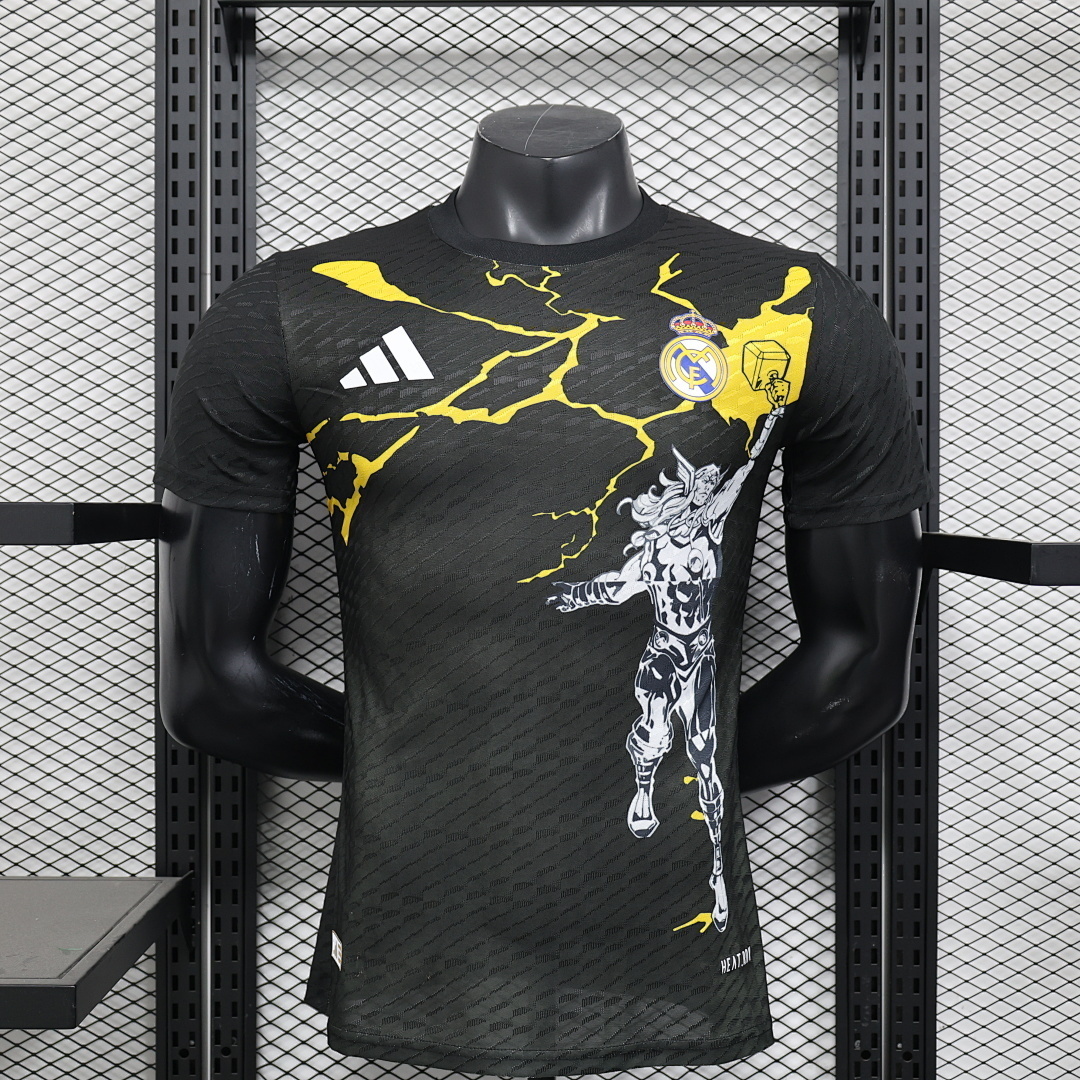 Real Madrid Authentic Soccer Jersey Pre-Match Marvel Shirt 2025/26