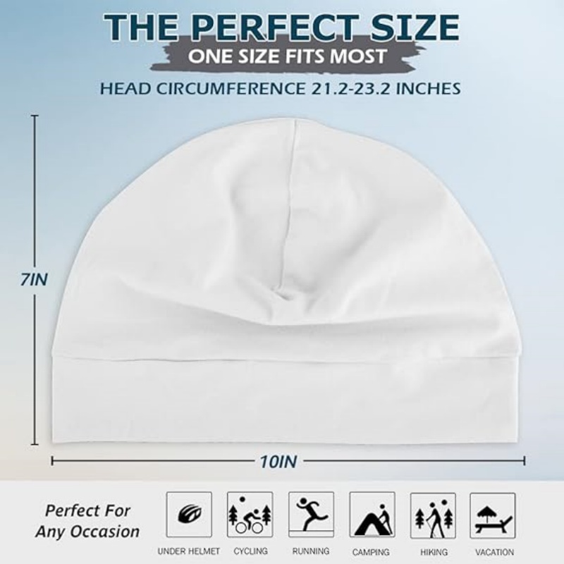 Headshion Cotton Skull Caps for Men Women