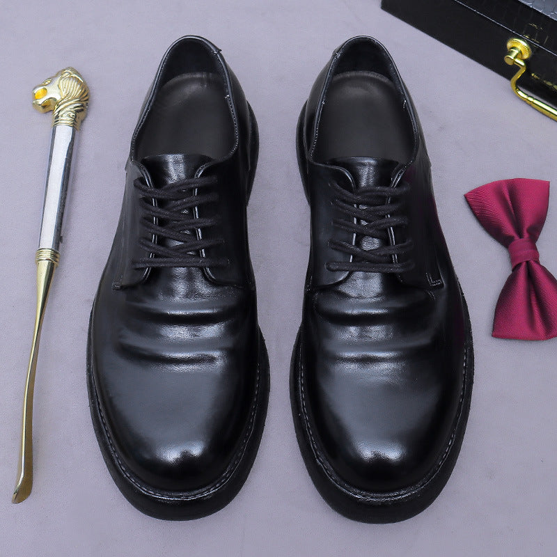 (Ships in 6 days)Men’s Horsehide British Cap-Toe Oxford Shoes 76010