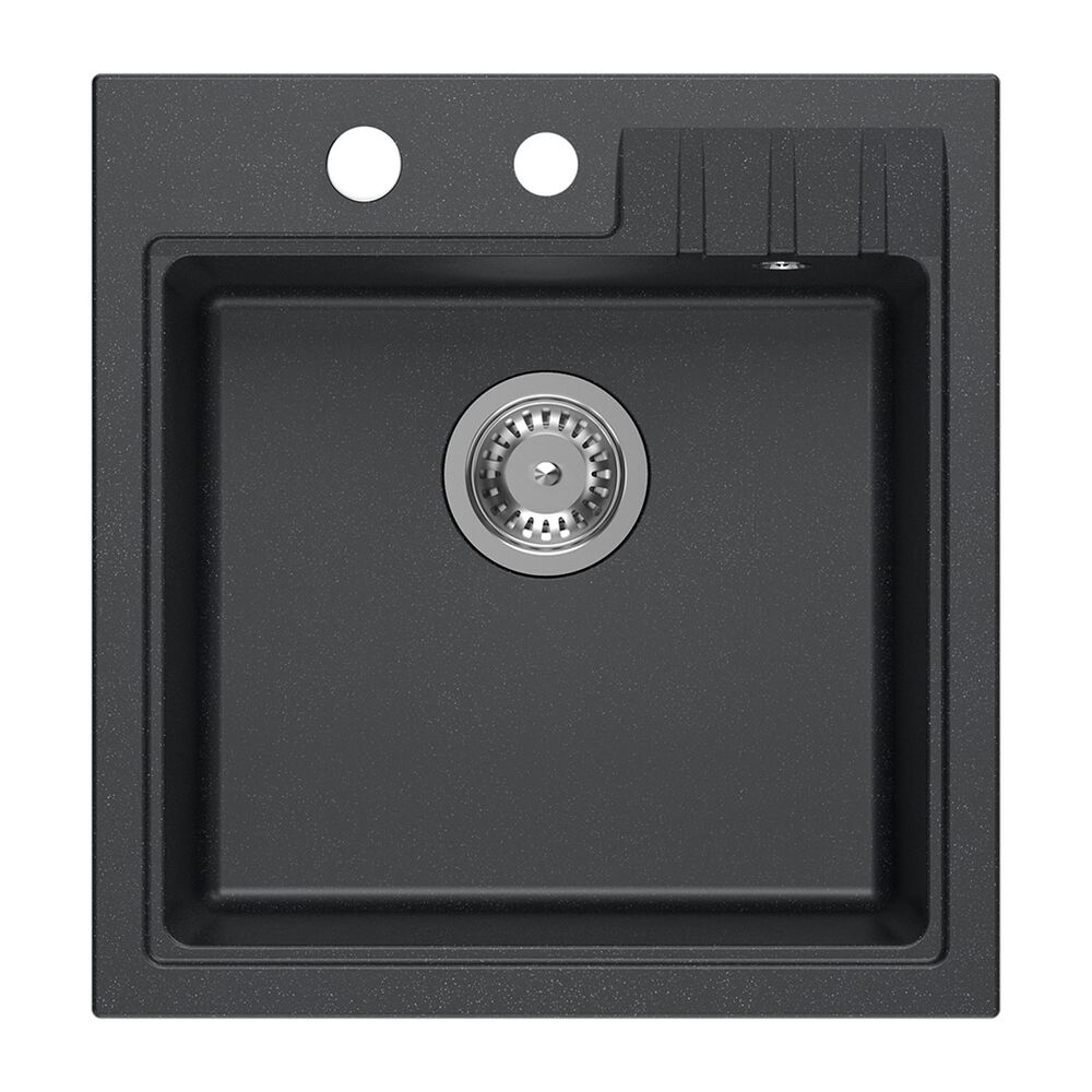 ROOT Zlewozmywak granitowy Root Chef Leo Box, czarny, 50 x 52 x 20 cm