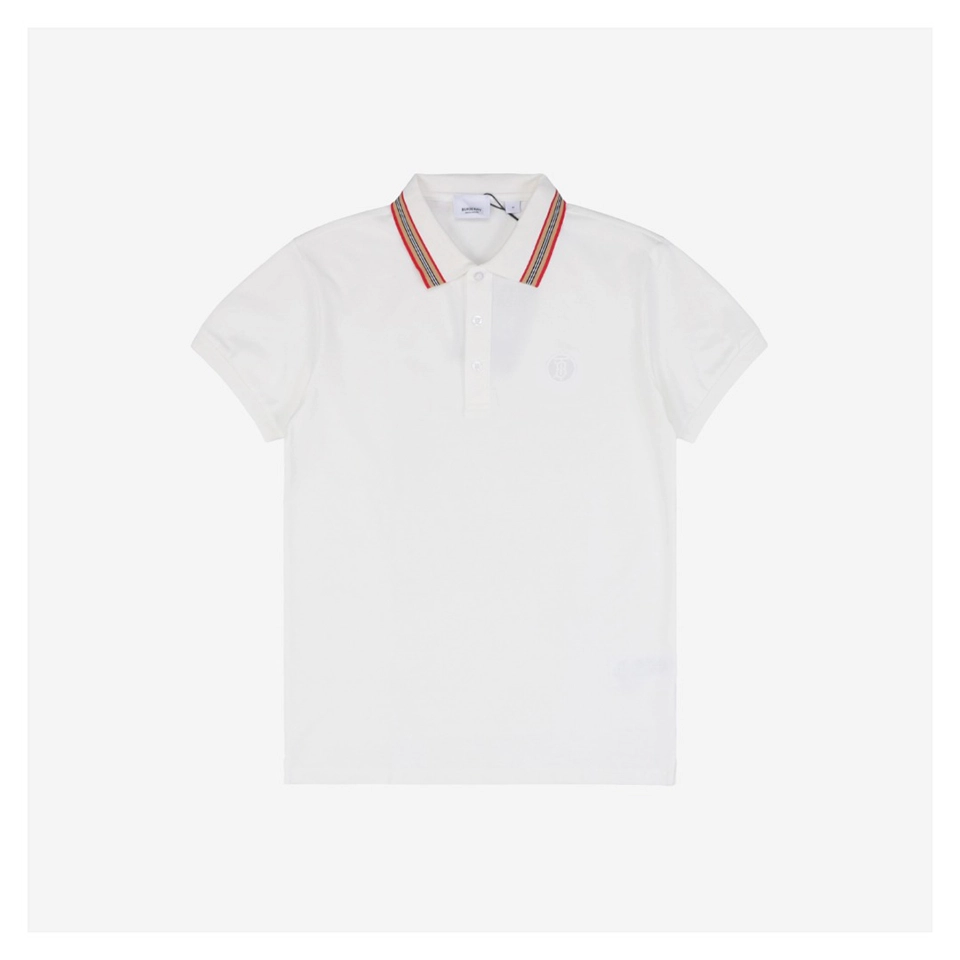 BBry BT Round Patch Mini Letter Piqué Polo Shirt (Black/White)
