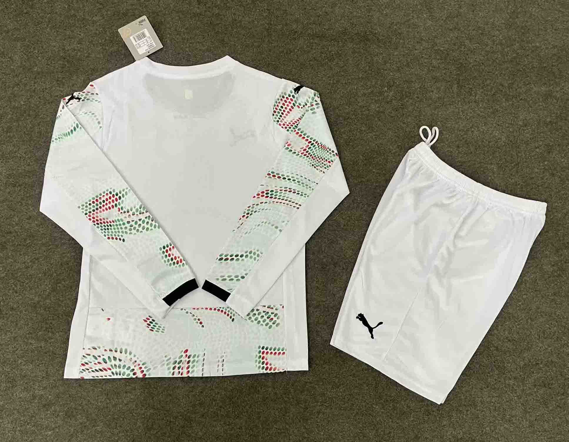 Portugal Away Football Uniform Kids Kit Jersey+Shorts Long Sleeve 2025