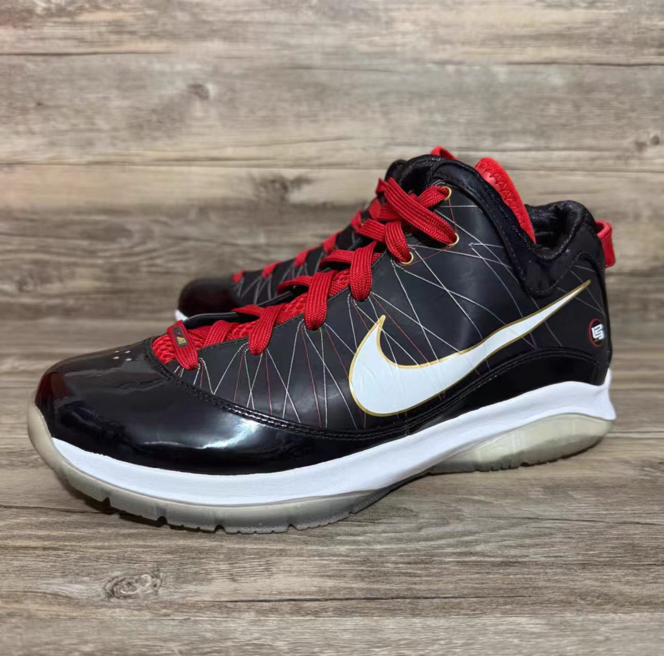 Nike Air Max LeBron 7 PS Black Red Gold