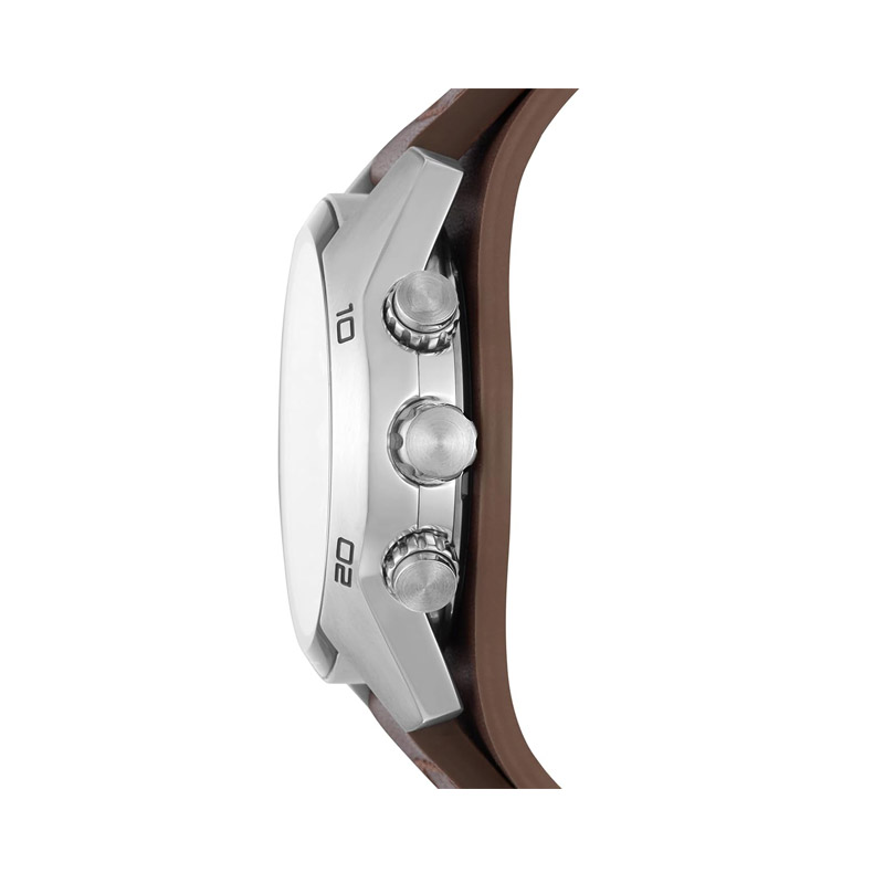 KINDWIN Men's quartz stainless steel leather chronograph watch