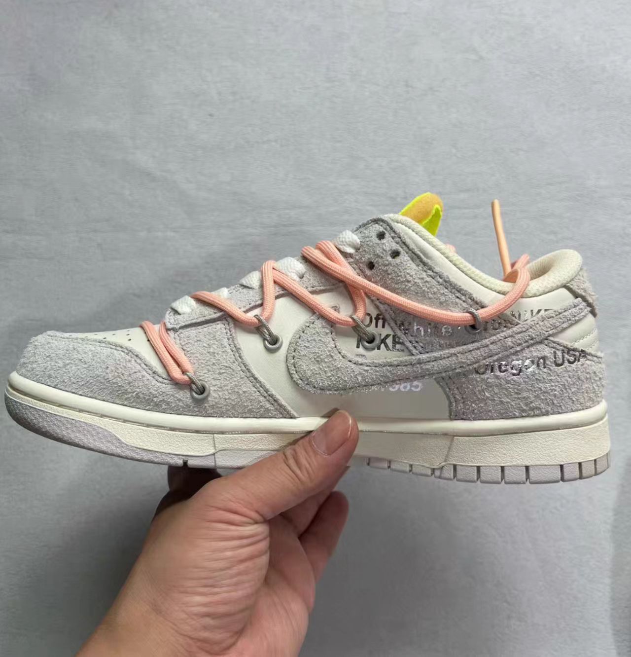 Off-White x Nike Dunk Low Lot 12 of 50 Grey Peach
