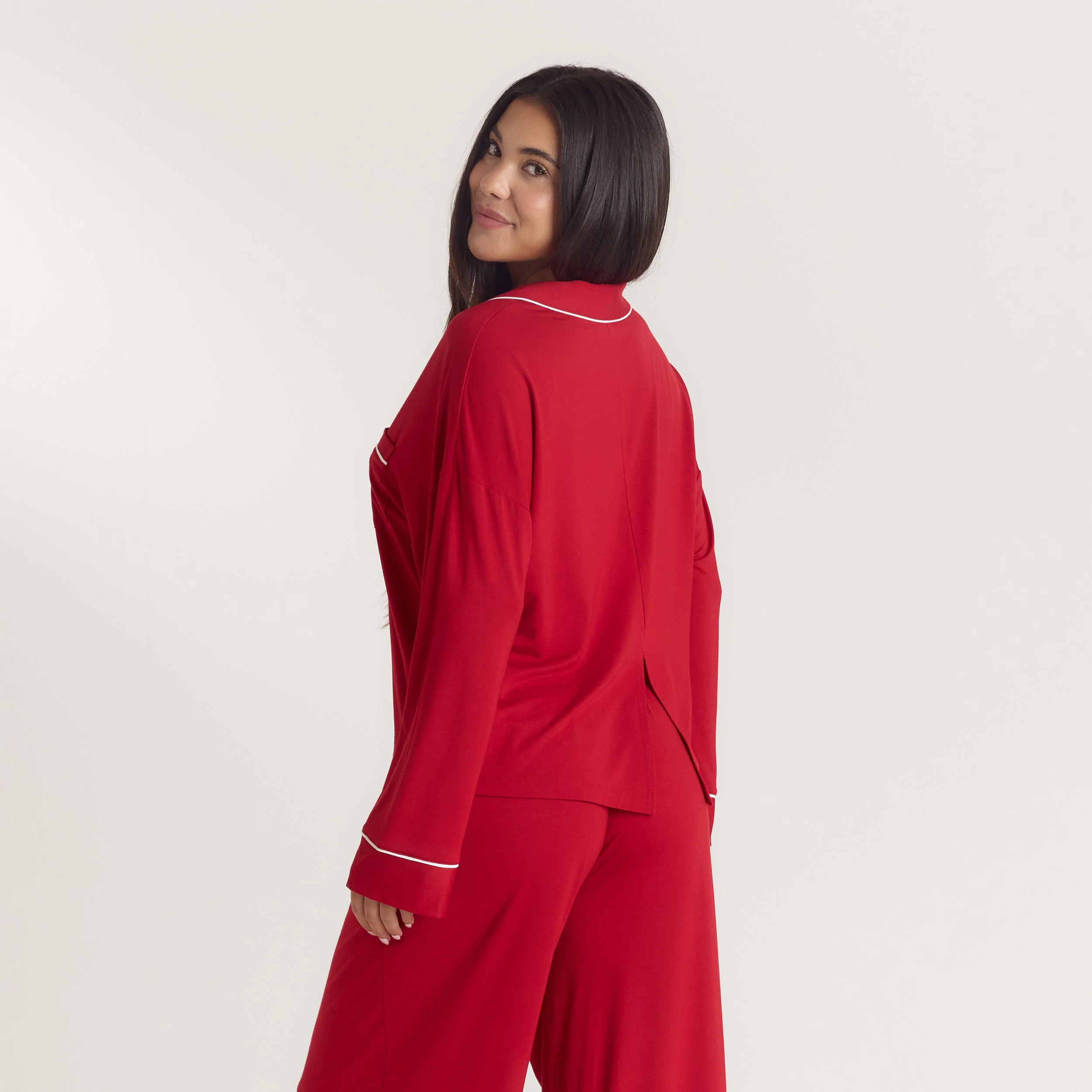 Alpine Dreams Pajama Shirt - Red