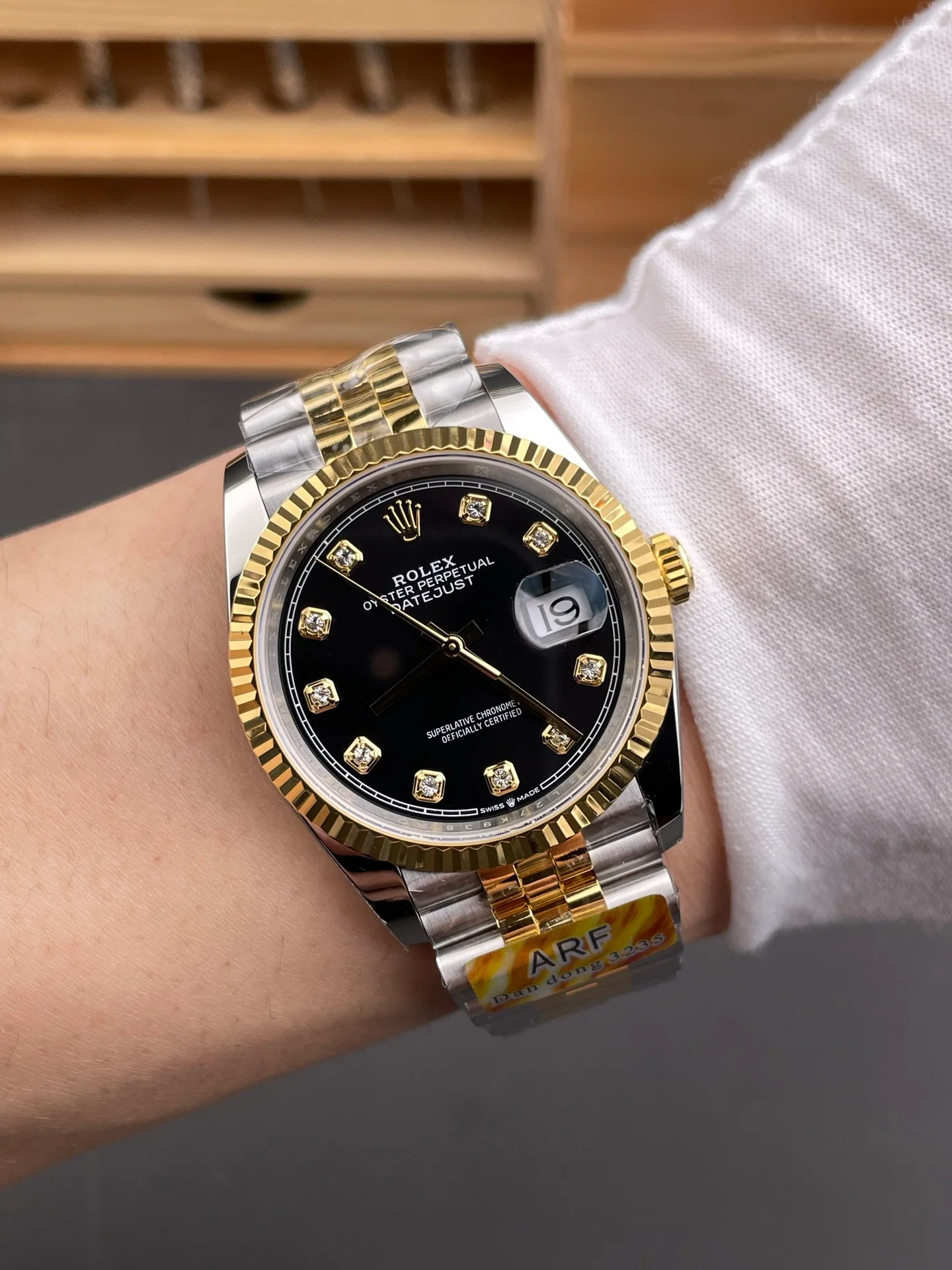 Two-Tone Datejust Black Gold Dial