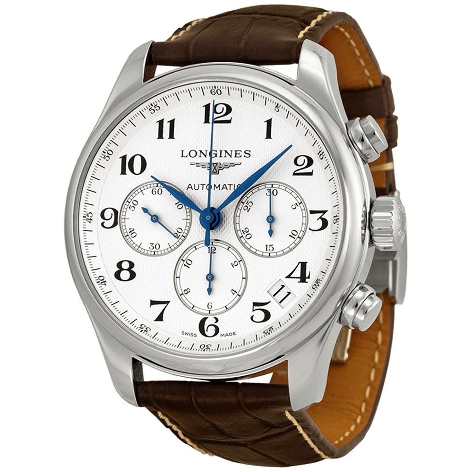 [2026 Mirror Grade]Longines Men's L26934783 Master Chronograph Automatic Brown Leather Watch
