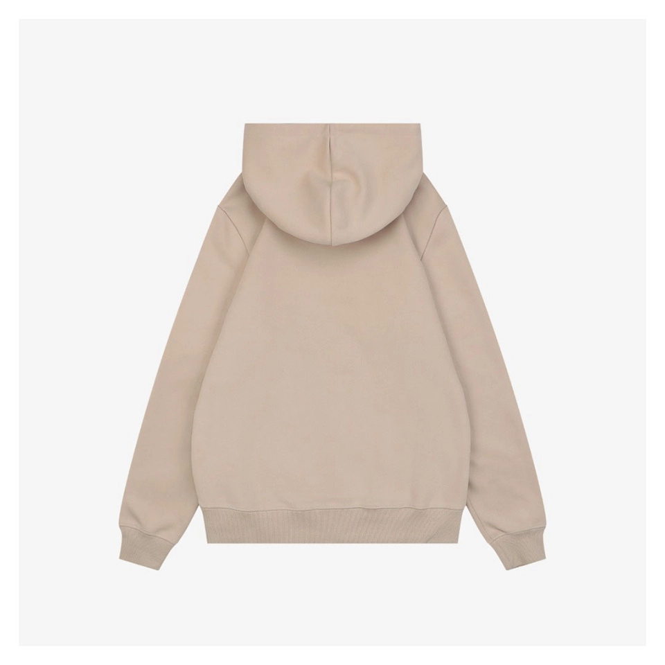 BBry Check Embossed Equestrian Knight Logo Flocked Hoodie (Brown/Grey/Black)