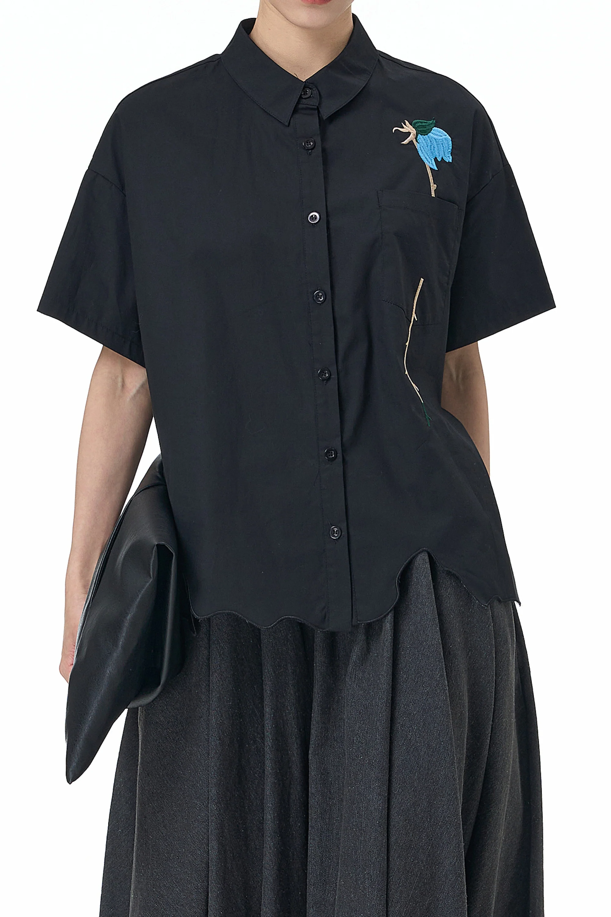 Piper Black Embroidered Shirt