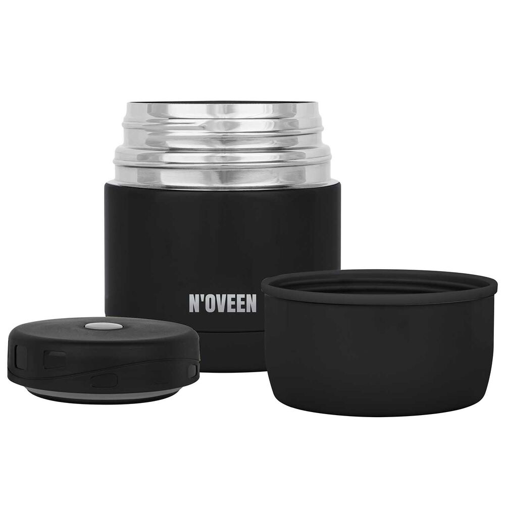 NOVEEN Termos obiadowy Noveen TB935 Black Transparent, 470 ml, czarny