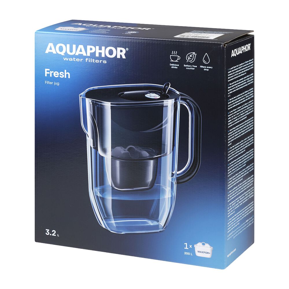 AQUAPHOR Dzbanek filtrujący Aquaphor Fresh, 3,2 l, z wkładem Maxfor+, czarny