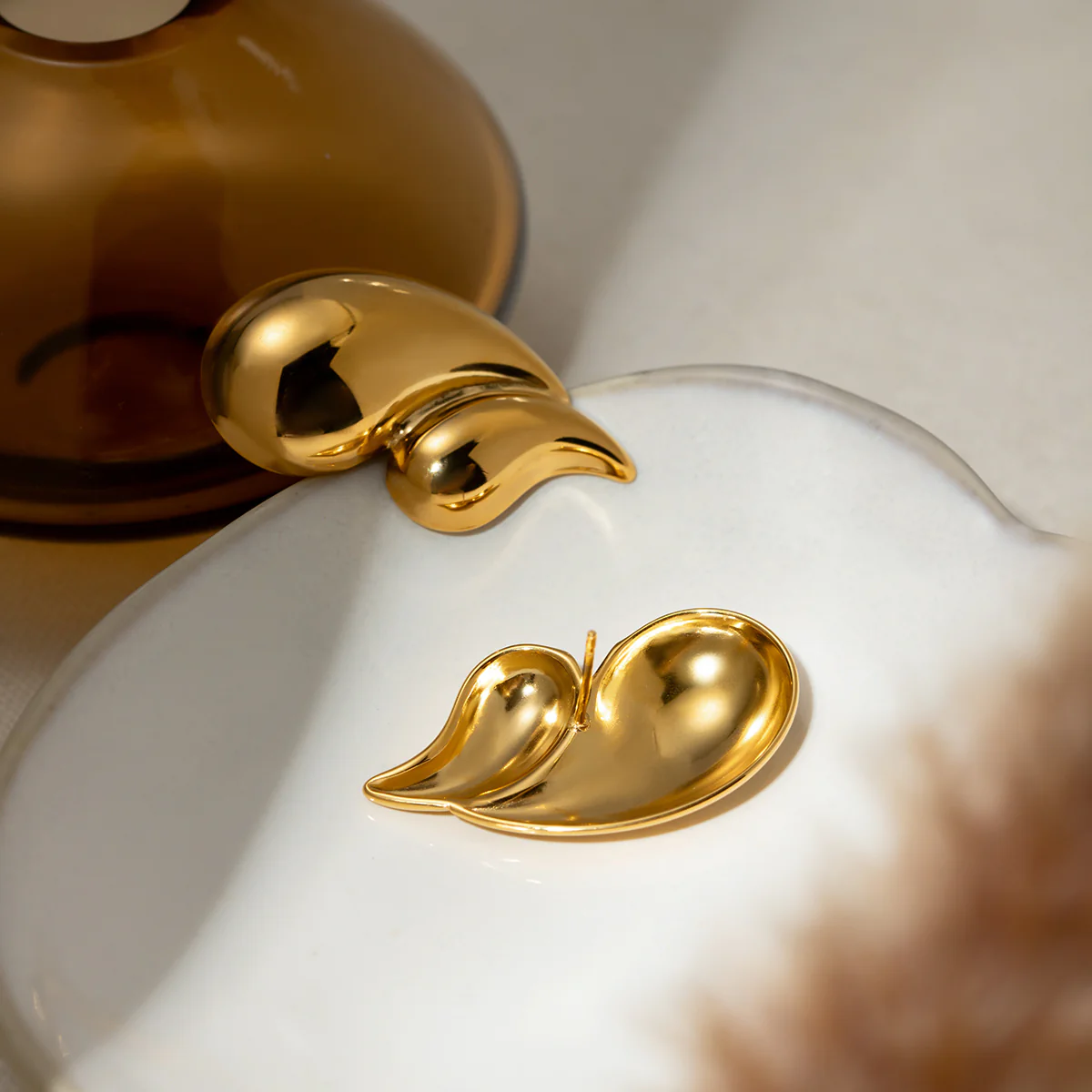 Gold Wing Earring