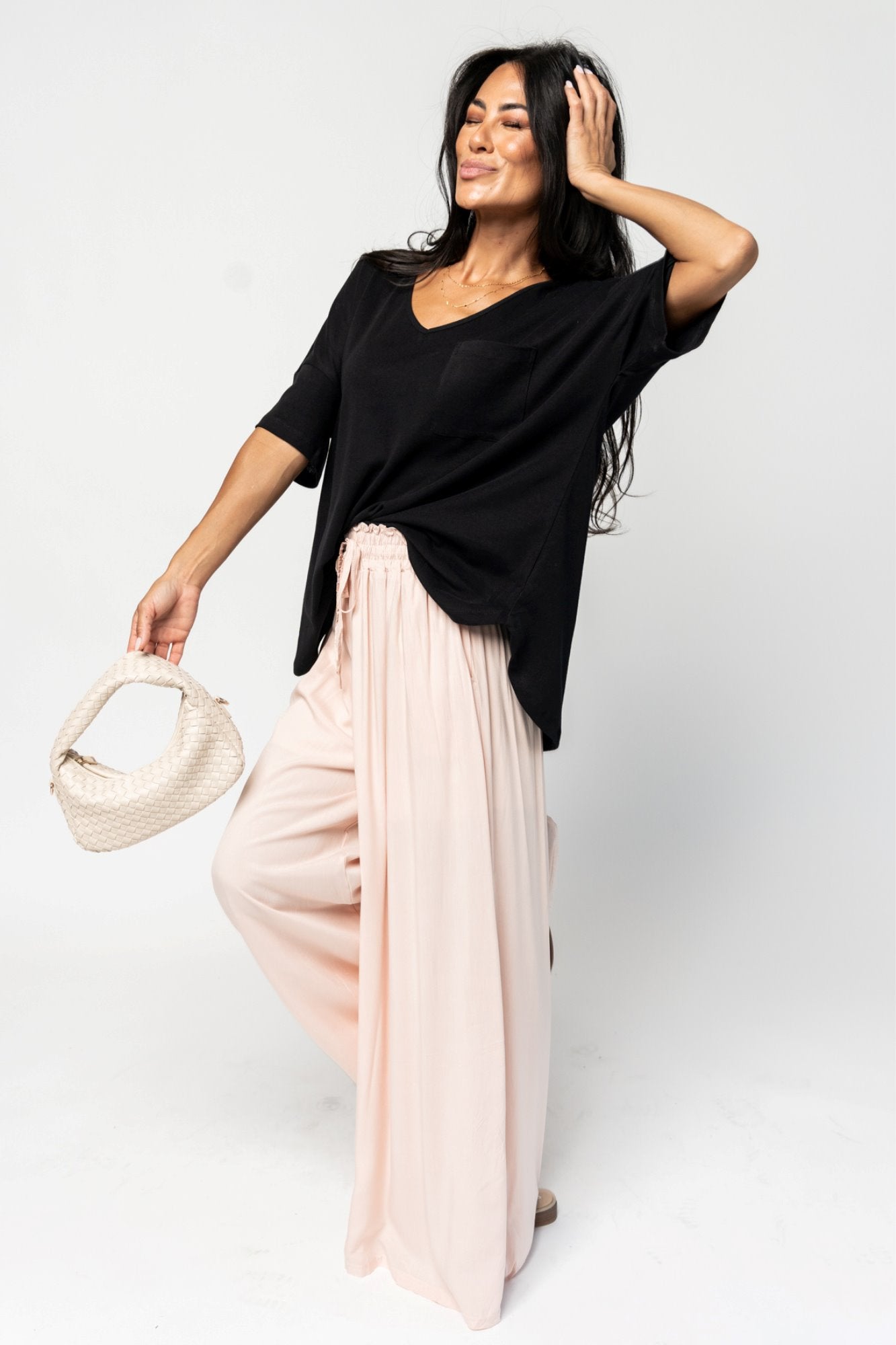 ‌Air Luxe V-Neck Boyfriend Top
