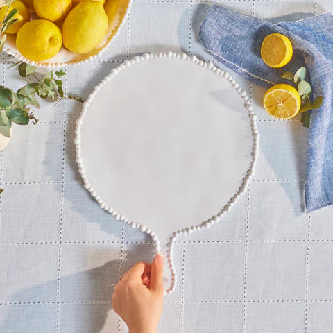 Karaca Perla – Plateau à fromage rond en mélamine 42 cm, blanc