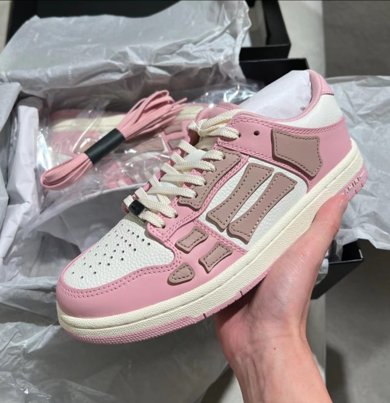 Amiri Skel Top Low Two Tone Pink White