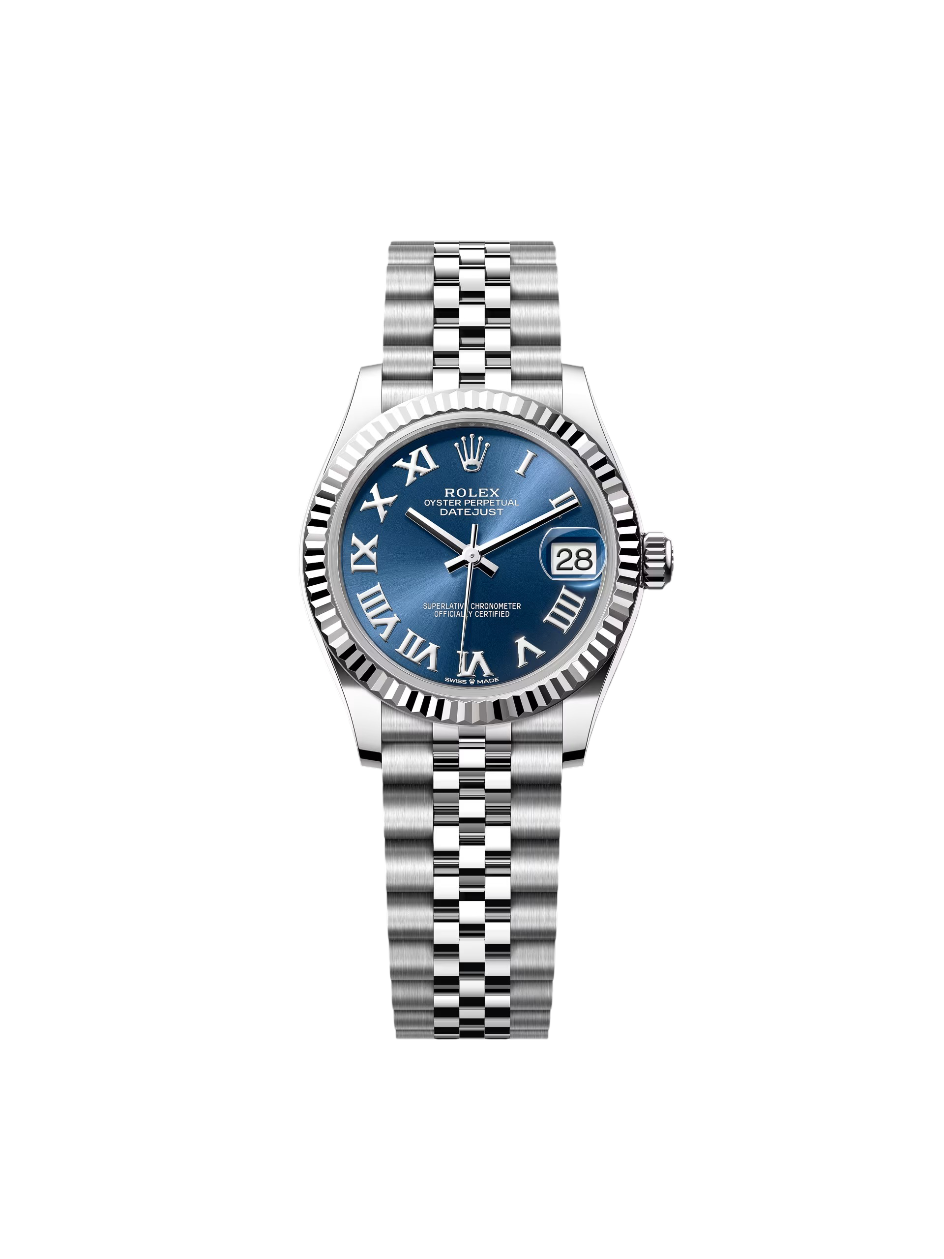 [2026 Mirror Grade]RLX Datejust m278274-0033/0034 Bright Blue Dial 31mm Fluted Bezel Oyster Bracelet