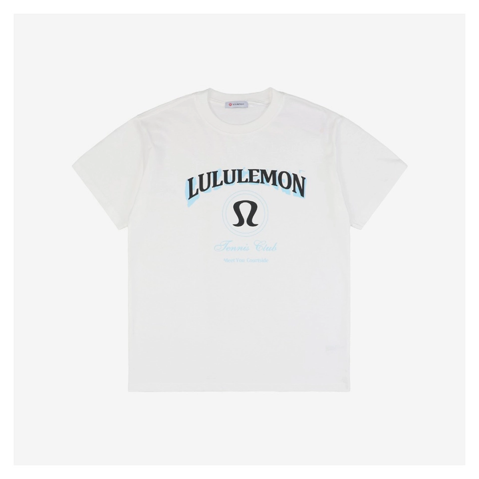 Lululemon Arc Logo Minimal Branding T-Shirt (Black/White)