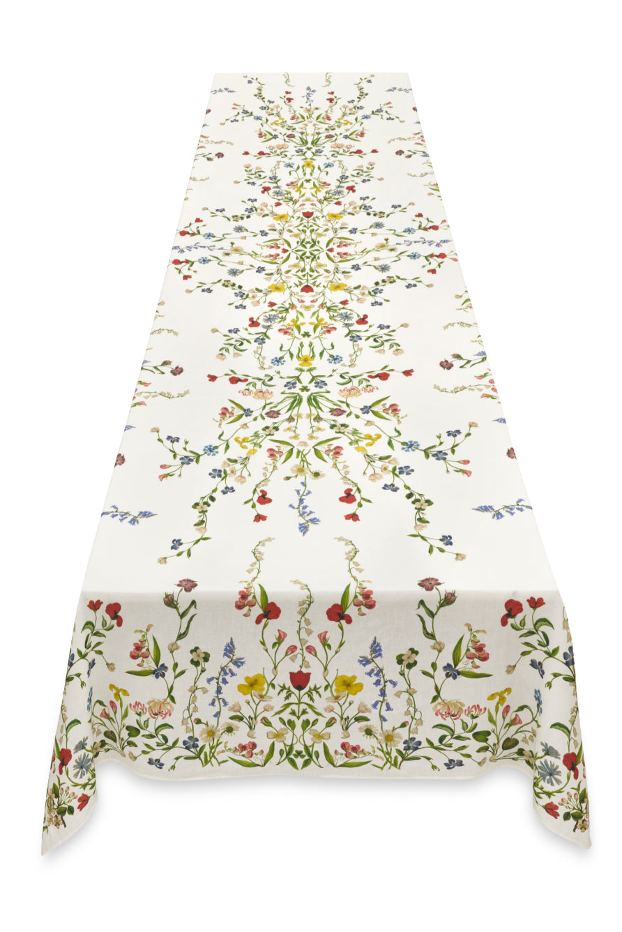 Botanical Wildflower Linen Tablecloth