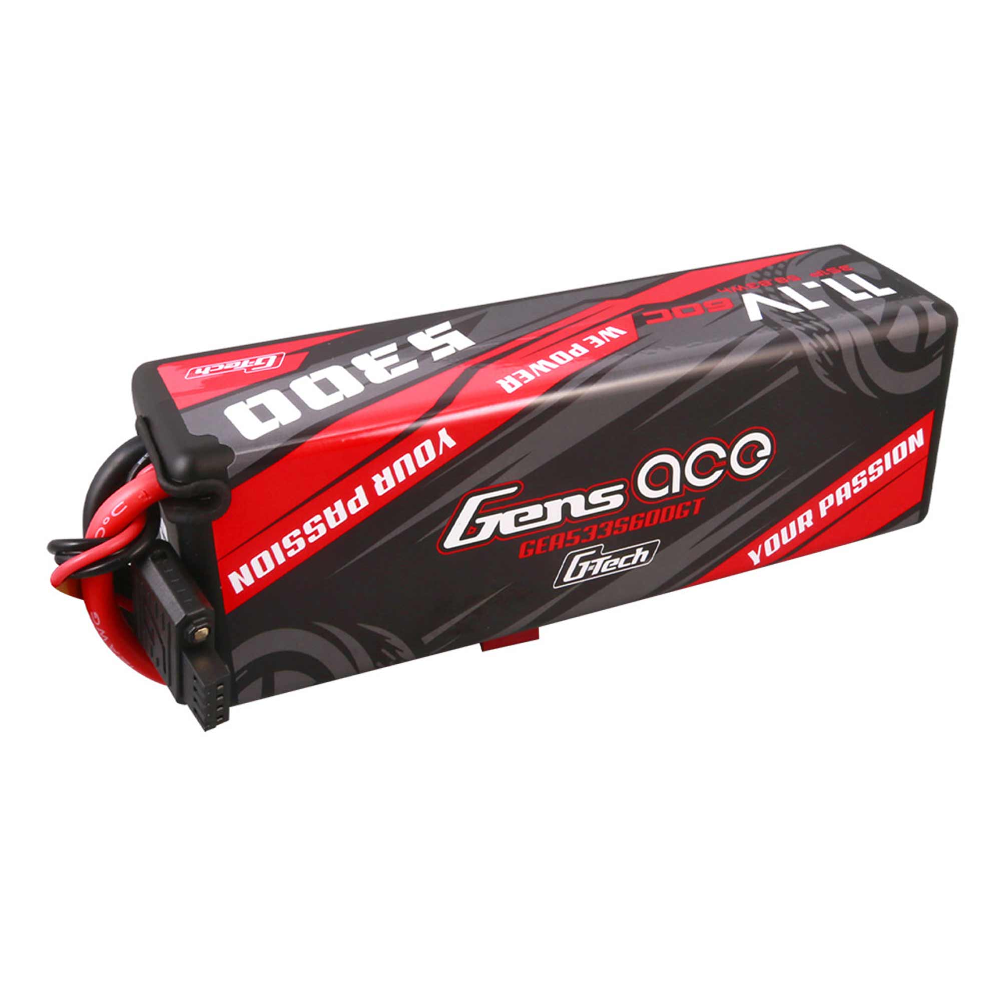 11.1V 5300mAh 3S 60C G-Tech Hardcase LiPo Battery: Deans