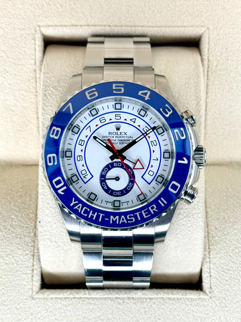 [2026 Mirror Grade]Rolex Yacht-Master II 44mm 116680 Stainless Steel White Dial
