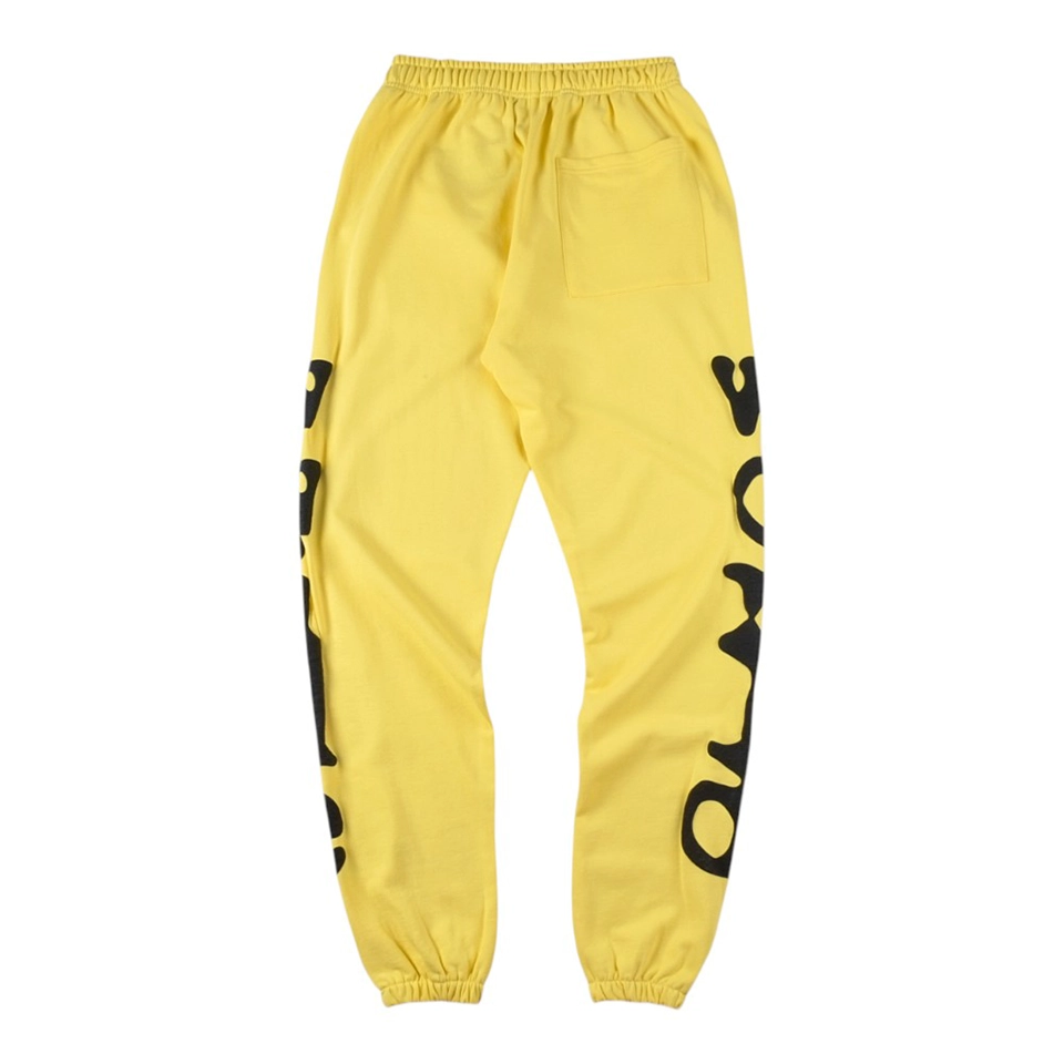 Sp5der Rhinestone World Yellow Sweatpants