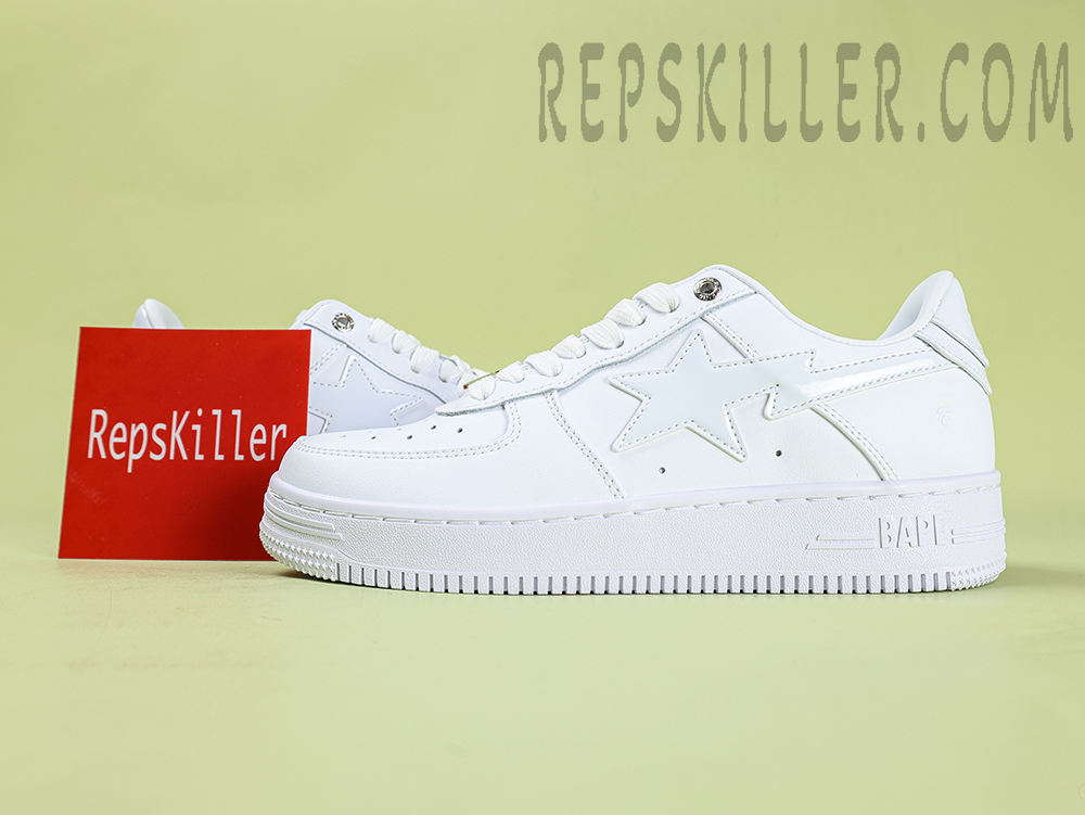 A BATHING APE BapeSta Unisex White Low Sneakers