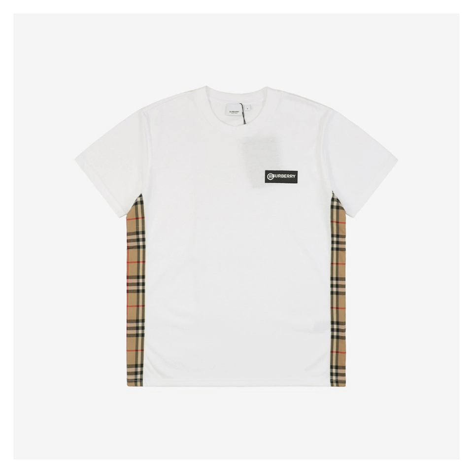 BBry Side Panel Check T-Shirt (Black/White)