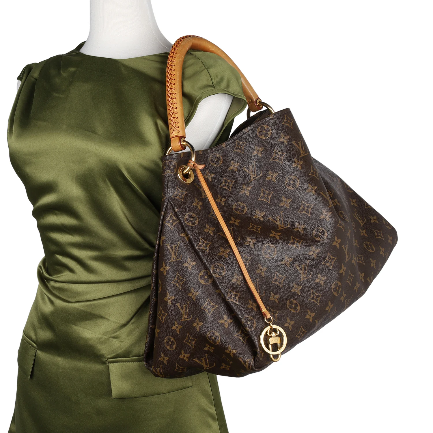 Artsy MM Monogram Leather Shoulder Bag